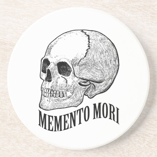 Memento mori sandstein untersetzer (Vorne)