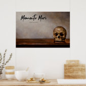 Memento Mori - Schädel am Tisch Poster (Küche)