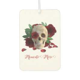Memento Mori. Schädel mit rote Rosen Autolufterfrischer