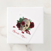 Memento Mori. Schädel mit rote Rosen Geschenkanhänger (Beispiel)