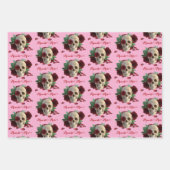 Memento Mori. Schädel mit rote Rosen Geschenkpapier Set (Vorderseite 3)