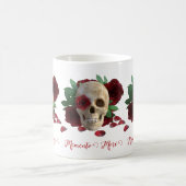 Memento Mori. Schädel mit rote Rosen Kaffeetasse (Mittel)