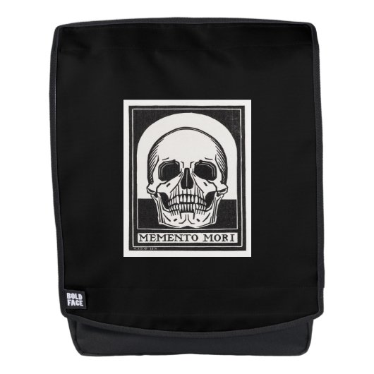 Memento Mori Schädel Rucksack (Vorderseite)