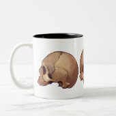 Memento Mori Schädel-Tasse Zweifarbige Tasse (Links)