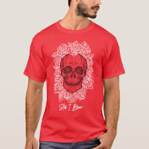 Memento Mori! Schädel und Rose, handgezeichnet