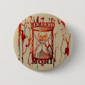 Memento-Mori-Schädelstündchen Button (Vorderseite)