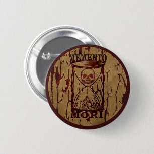 Memento-Mori-Schädelstündchen Button