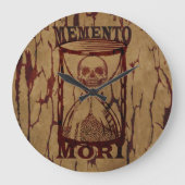 Memento-Mori-Schädelstündchen Große Wanduhr (Vorderseite)
