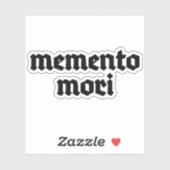 Memento Mori (schwarz) Aufkleber (Blatt)