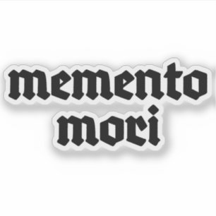Memento Mori (schwarz) Aufkleber