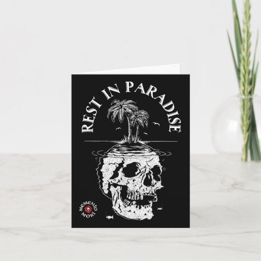 Memento Mori Shirt - Erholung im Paradies - Latein Karte (Vorderseite)