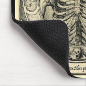 Memento Mori Skeleton gotisches Mousepad - (Ecke)