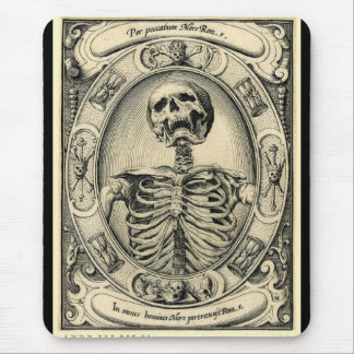 Memento Mori Skeleton gotisches Mousepad -