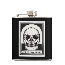 Memento Mori Skull Art Flachmann