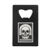 Memento Mori Skull Art Geldbeutel Flaschenöffner (Rückseite)