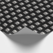 Memento Mori Skull Art Geschenkpapier (Ecke)