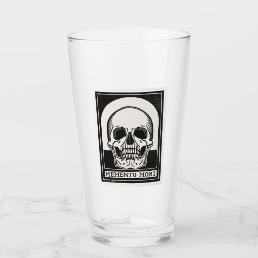 Memento Mori Skull Art Glas (Vorderseite)