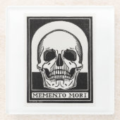 Memento Mori Skull Art Glasuntersetzer (Vorderseite)