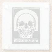 Memento Mori Skull Art Glasuntersetzer (Rückseite)