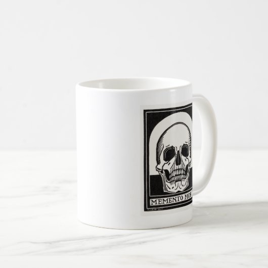 Memento Mori Skull Art Kaffeetasse (VorderseiteRechts)
