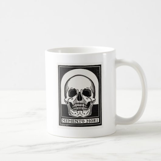 Memento Mori Skull Art Kaffeetasse (Rechts)