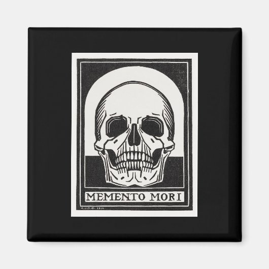 Memento Mori Skull Art Magnet (Vorne)
