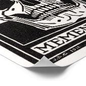 Memento Mori Skull Art Poster (Ecke)