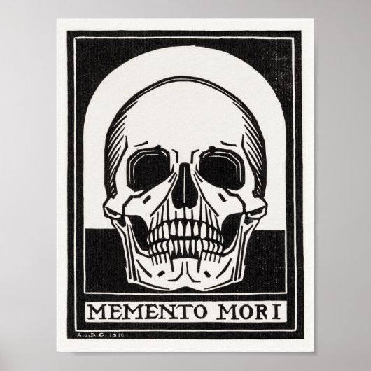 Memento Mori Skull Art Poster (Vorne)