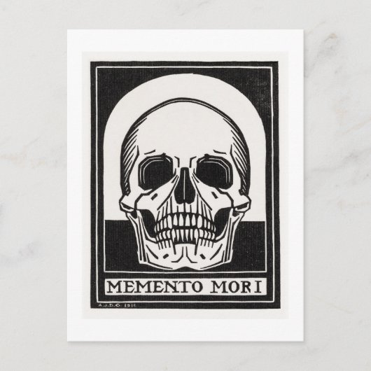 Memento Mori Skull Art Postkarte (Vorderseite)