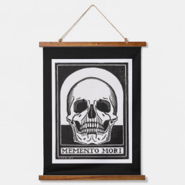 Memento Mori Skull Art Wandteppich Mit Holzrahmen