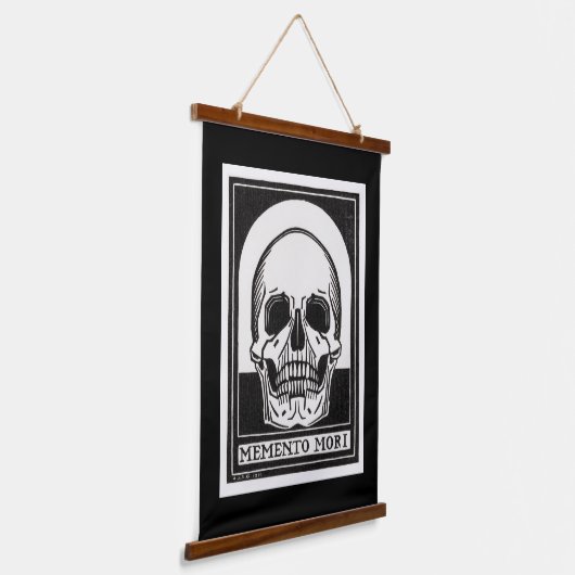 Memento Mori Skull Art Wandteppich Mit Holzrahmen (Gewinkelt)