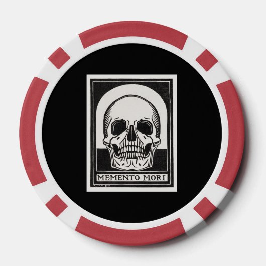 Memento Mori Skull Pokerchips (Rückseite)