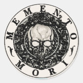 Memento Mori Skull Sticker (Vorderseite)