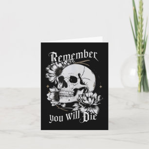 Memento Mori Skull Stoic Philosophie Männer Frauen Karte