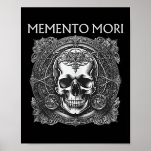 Memento Mori Skull Stoic Philosophie Männer Frauen Poster
