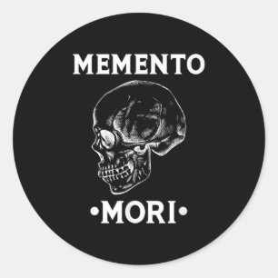 Memento Mori Skull Stoicism Philosophie Runder Aufkleber