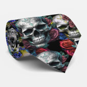 Memento Mori Skulls Krawatte (Gerollt)