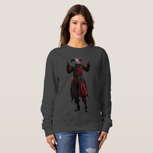 Memento Mori Spuk Jester Sweatshirt (Vorne ganz)