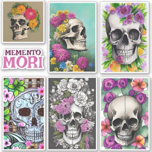 Memento Mori Sticker Sheet (Vorderseite)