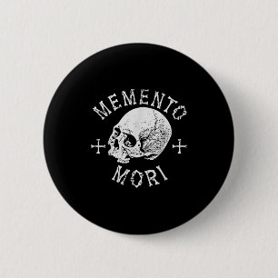 Memento Mori Stoic daran erinnern Totenschädelknoc Button