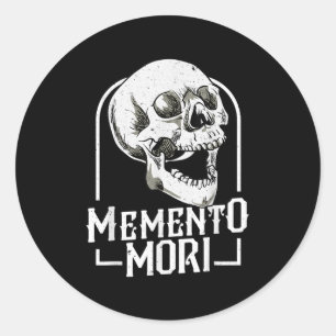 Memento Mori Stoic Stoicism Mortalität Philosophie Runder Aufkleber