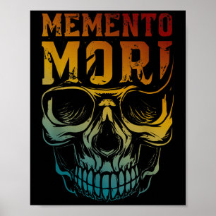 Memento Mori Stoicism Skull Zitat stoische Philoso Poster