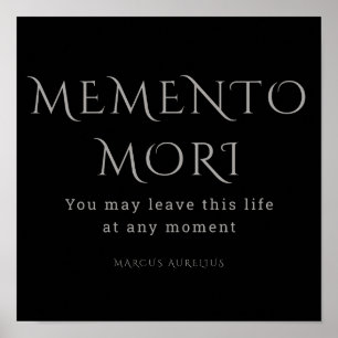 Memento Mori, Stoicismus, Marcus Aurelius Poster