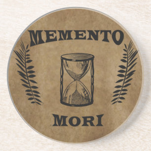 Memento-Mori-Stundenglas Getränkeuntersetzer
