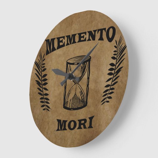 Memento-Mori-Stundenglas Große Wanduhr (Winkel)