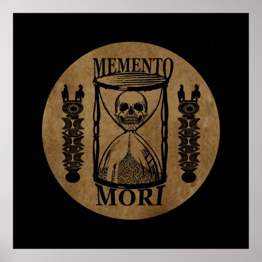 Memento-Mori-Stundenglas Poster (Vorne)