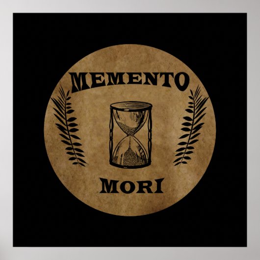 Memento-Mori-Stundenglas Poster (Vorne)