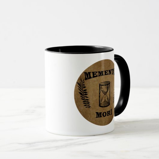 Memento-Mori-Stundenglas Tasse (VorderseiteRechts)