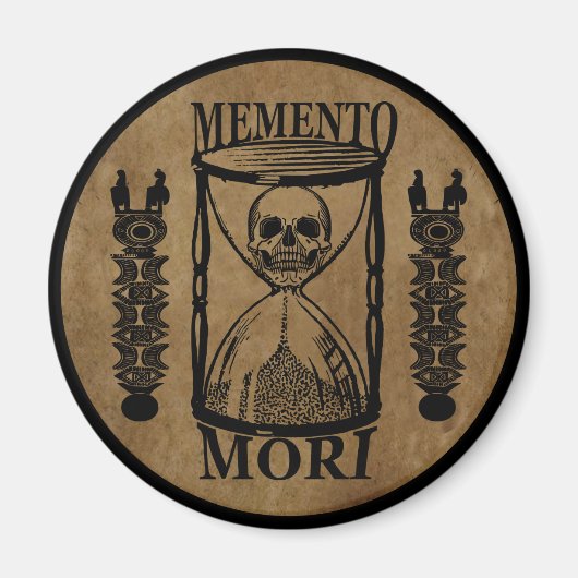 Memento-Mori-Stundengläser Magnet (Vorne)