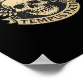 Memento Mori Tempus Fugit Latin Stoice Zitat Long  Poster (Ecke)